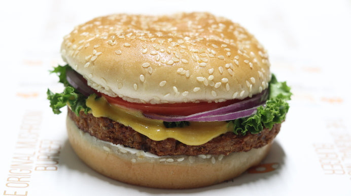 Plant-based vegan  Mushroom Burgers